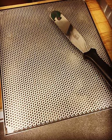 Mat upplagd med hjälp av droppbrickan